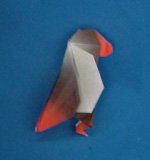 origami birds puffing