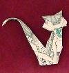 money origami cat