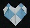 origami checkered heart