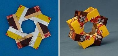 chocolate wrapper origami