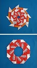chocolate wrapper origami