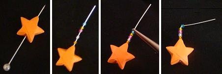 origami lucky star earring