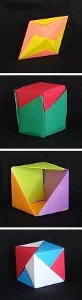 making paper origami puzzle