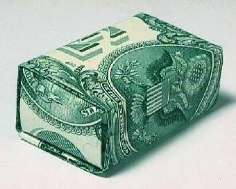 dollar bill gift box
