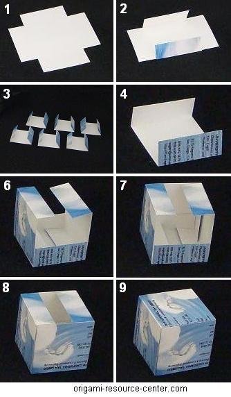 business card origami