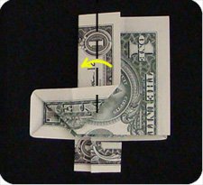 dollar bill money origami  cross