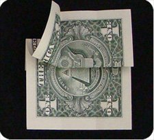 dollar bill money origami cross