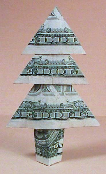 money Xmas tree