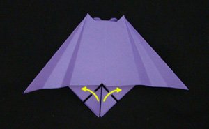 paper origami vampire bat
