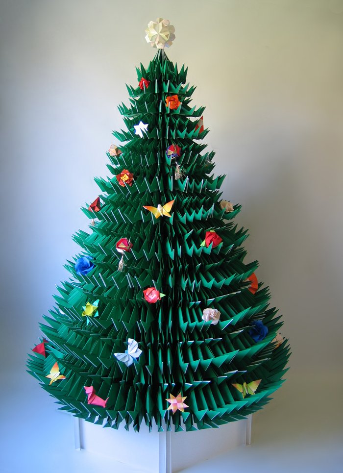 origami christmas tree Sharon Turvey