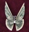  money twist tie butterfly