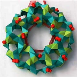 christmas origami wreath