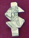 money origami dollar sign