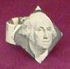 money origami ring