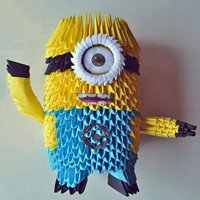 3D origami minion