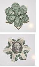 dollar bill flower