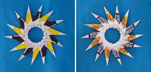 candy wrapper origami