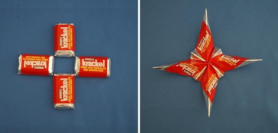 candy wrapper origami