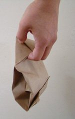 brown paper bag handle