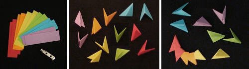 origami ring brooch