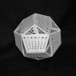 origami 3D Pentagon Calendar