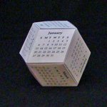 origami 3D Rhombic Calendar
