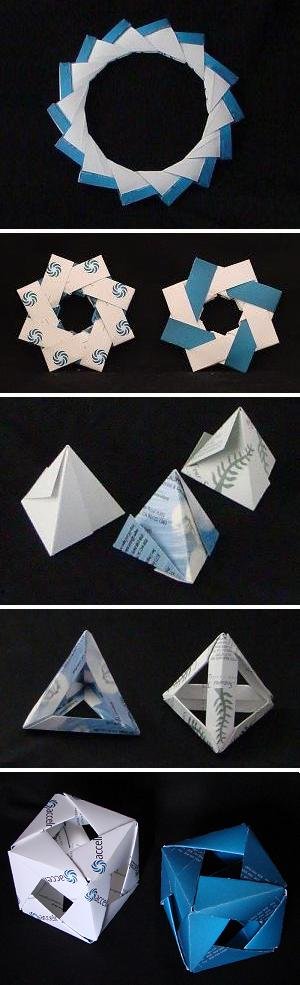 business card origami