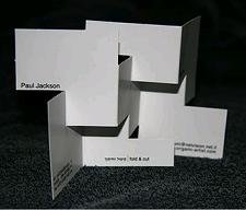 business card origami