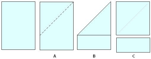 cut a square from rectangle