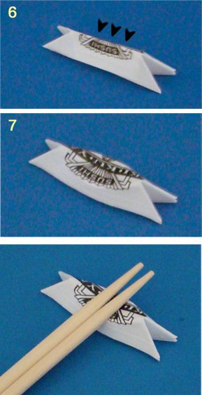origami chopstick stand