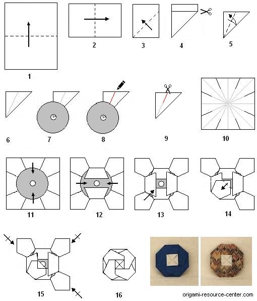 CD cover origami fold, free