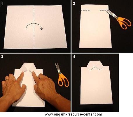 Origami Shirt, Free Easy Origami Instructions