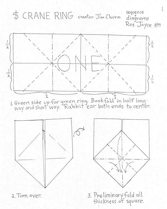 Dollar Crane Ring Money Origami Instructions Origami Resource Center