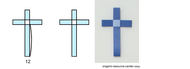 origami paper easter cross