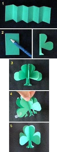 paper 3d clover shamrock