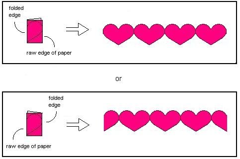 heart paper chain