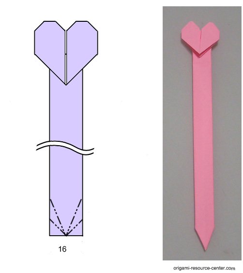 origami Heart Bookmark