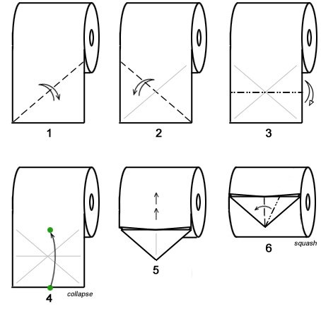 toilet paper origami