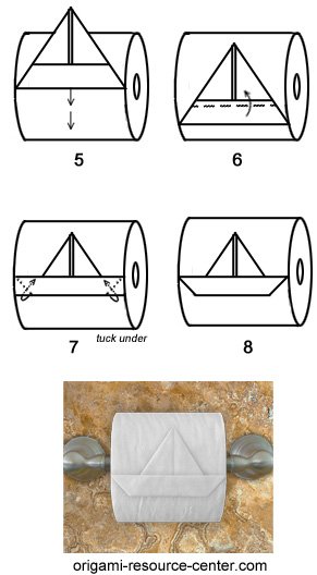 toilet paper origami