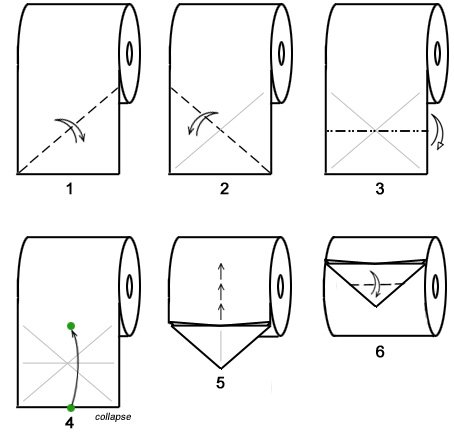 toilet paper origami