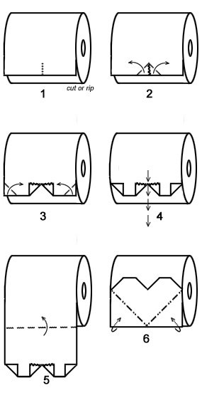 toilet paper origami