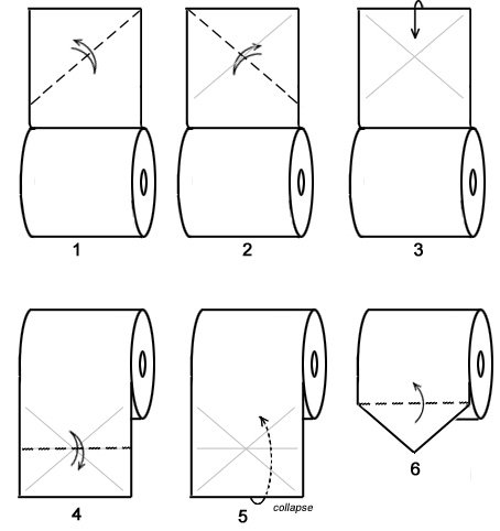 toilet paper origami