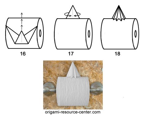 toilet paper origami