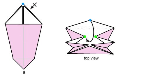 origami vase