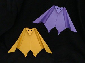 paper origami vampire bat