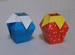 origami vase